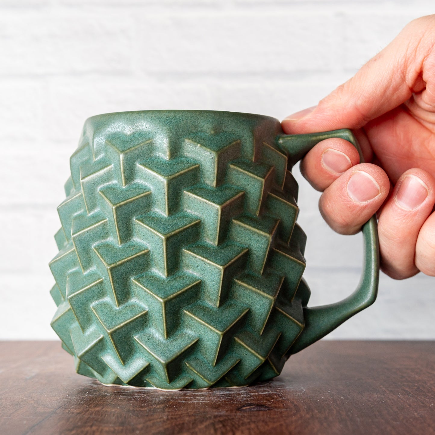 'Jade Matte' Super Cubes 16oz Mug