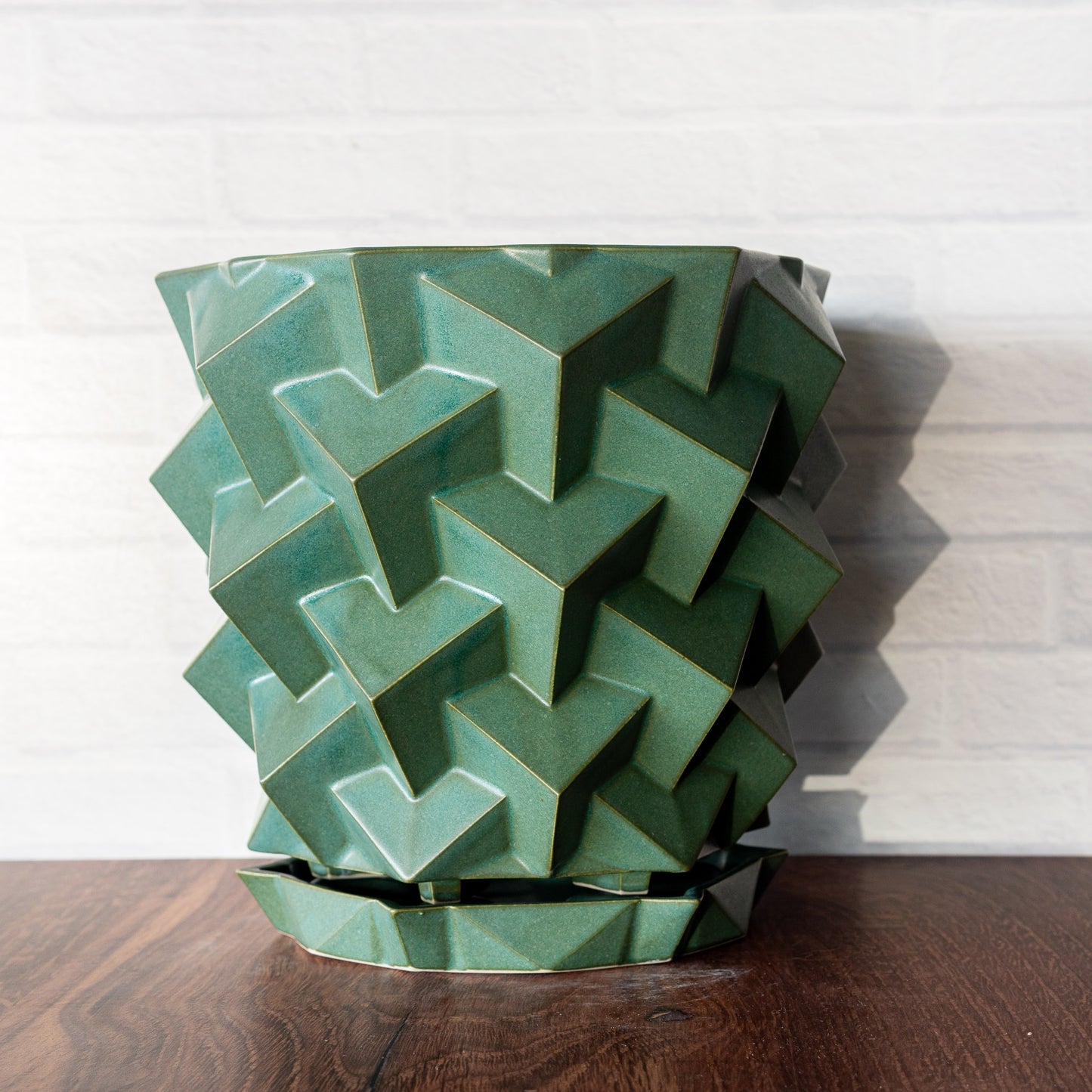 'Jade Matte' Mega Cubes Planter