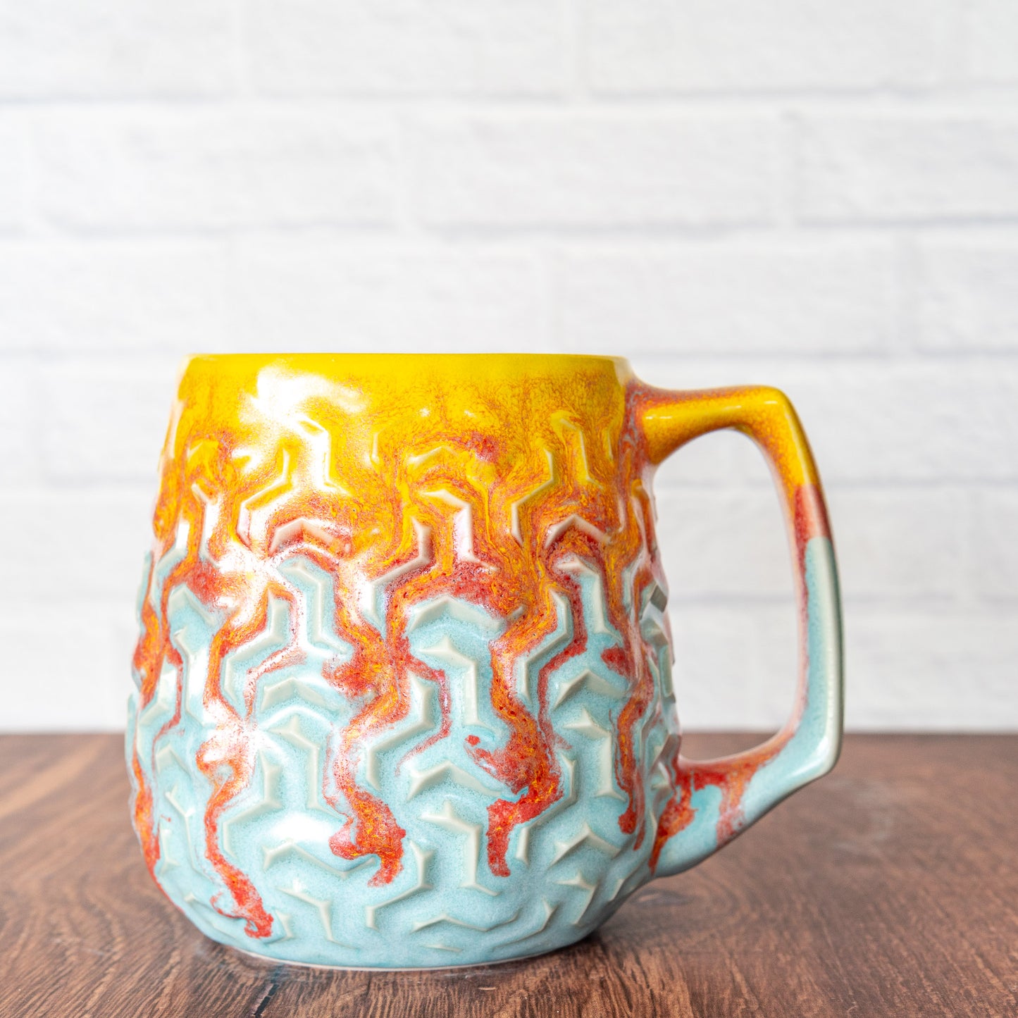 'Fire Coral' - 16oz Triweave Mug