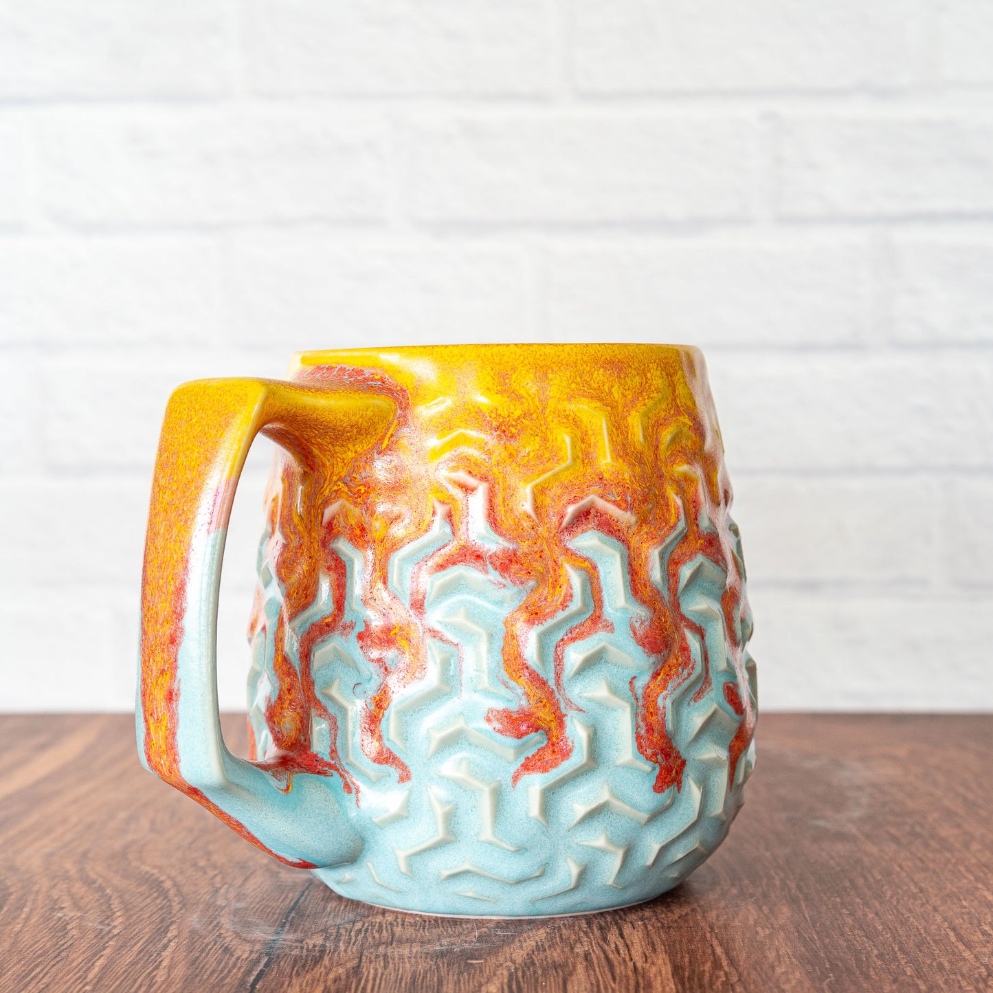 'Fire Coral' - 16oz Triweave Mug