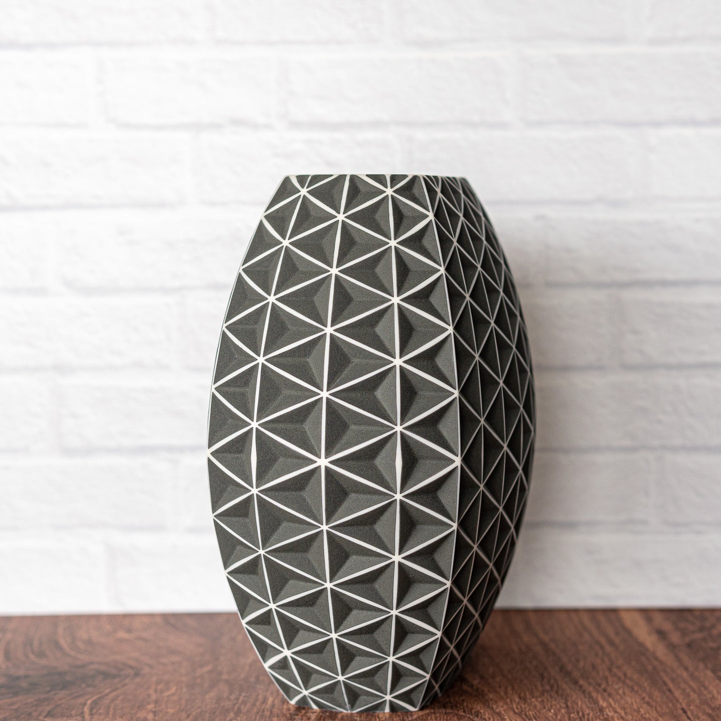 8" Isometric 'Matte Black' Vase