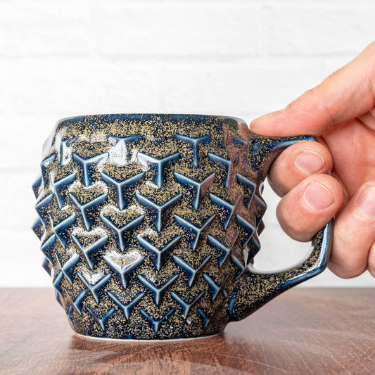 12oz 'Blue Teadust' Cubes Mug