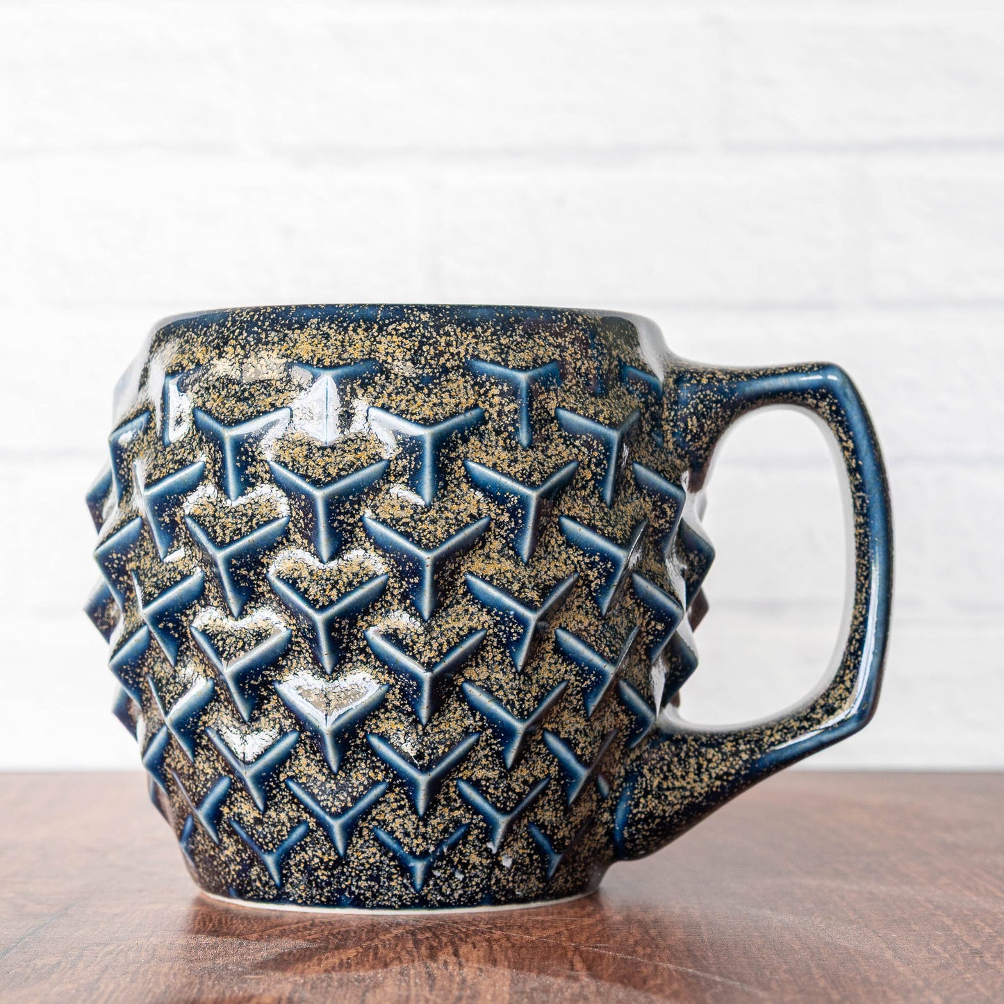12oz 'Blue Teadust' Cubes Mug