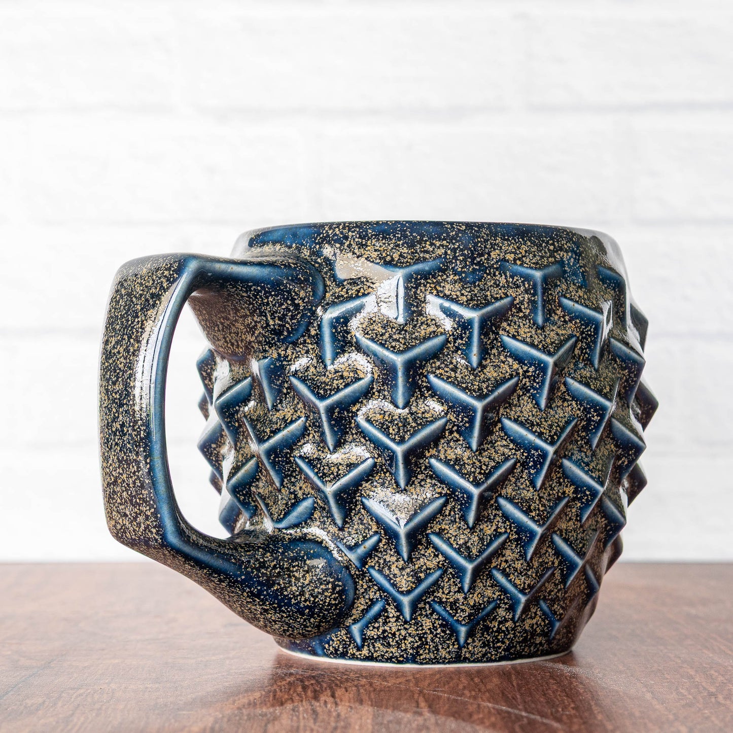 12oz 'Blue Teadust' Cubes Mug