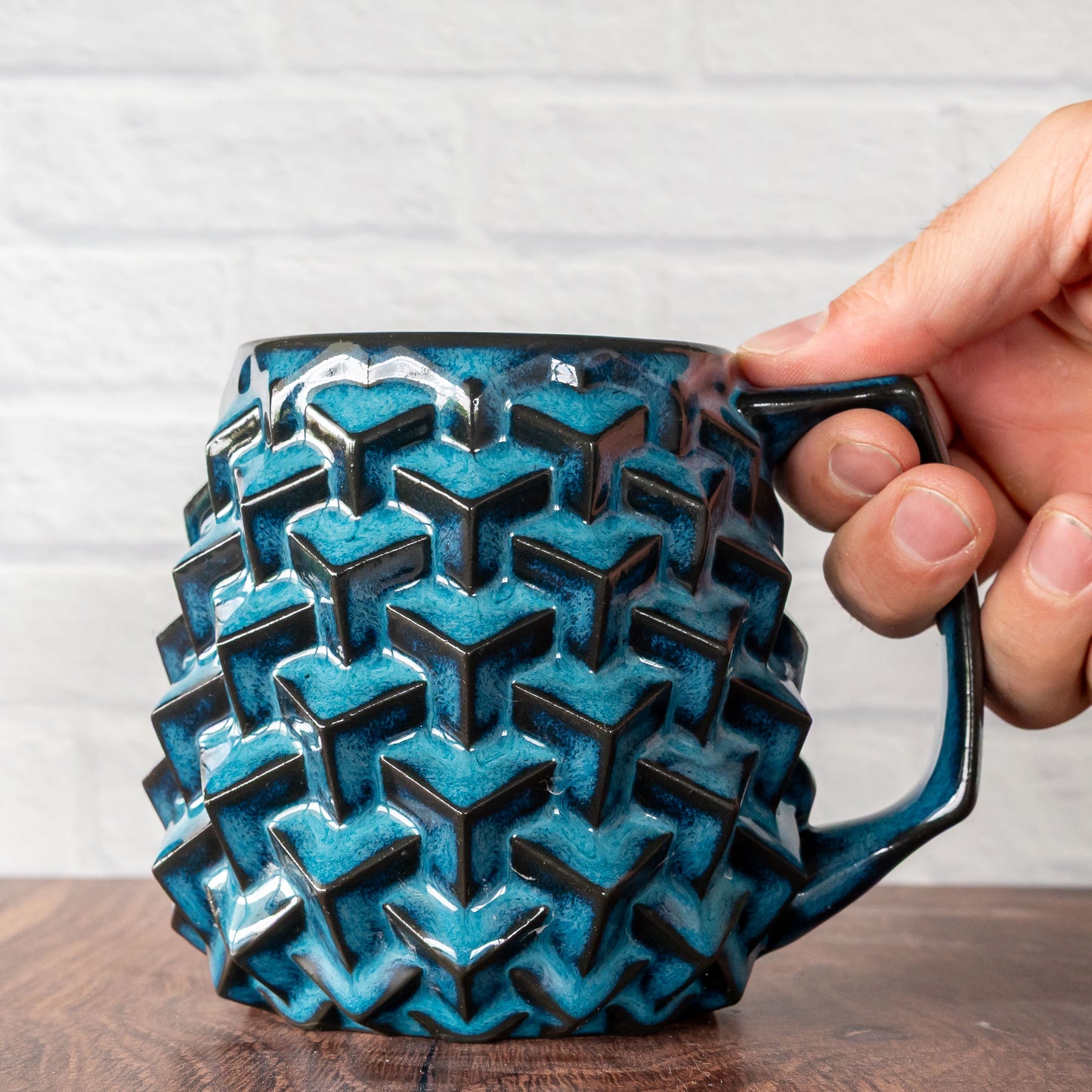 'Midnight Surf' Super Cubes 16oz Mug