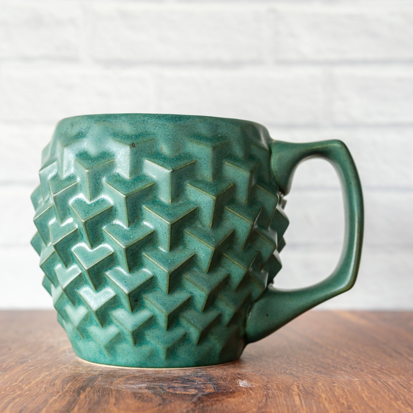 12oz 'Jade Matte' Cubes Mug