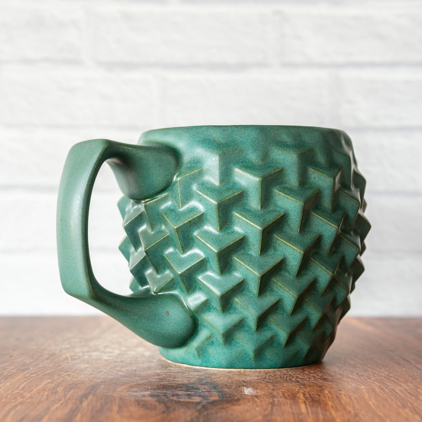 12oz 'Jade Matte' Cubes Mug
