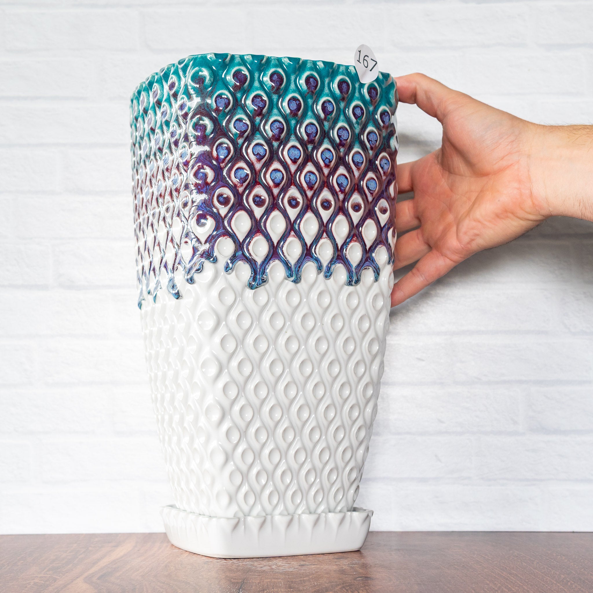 #167 - Tall Peacock Planter