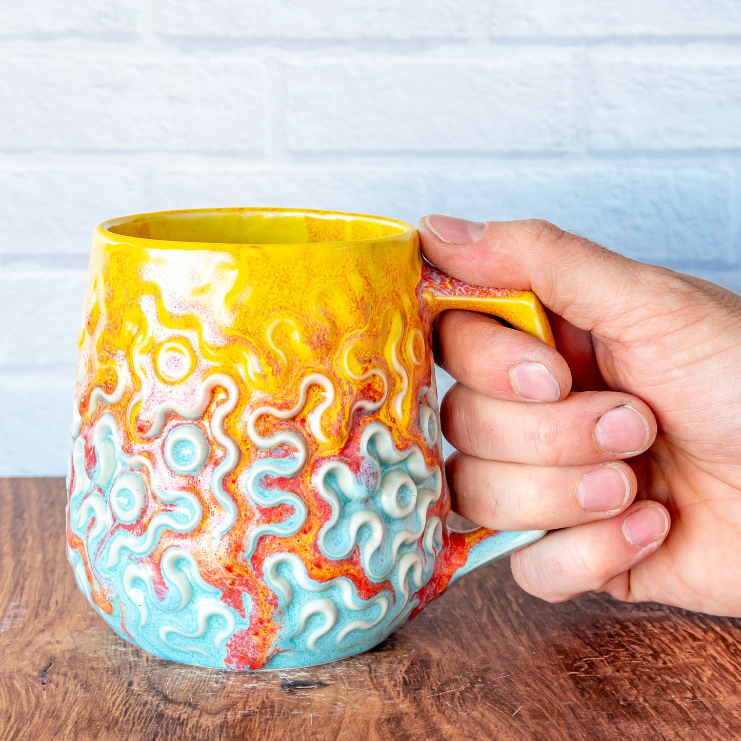 'Fire Coral' 16oz Mug