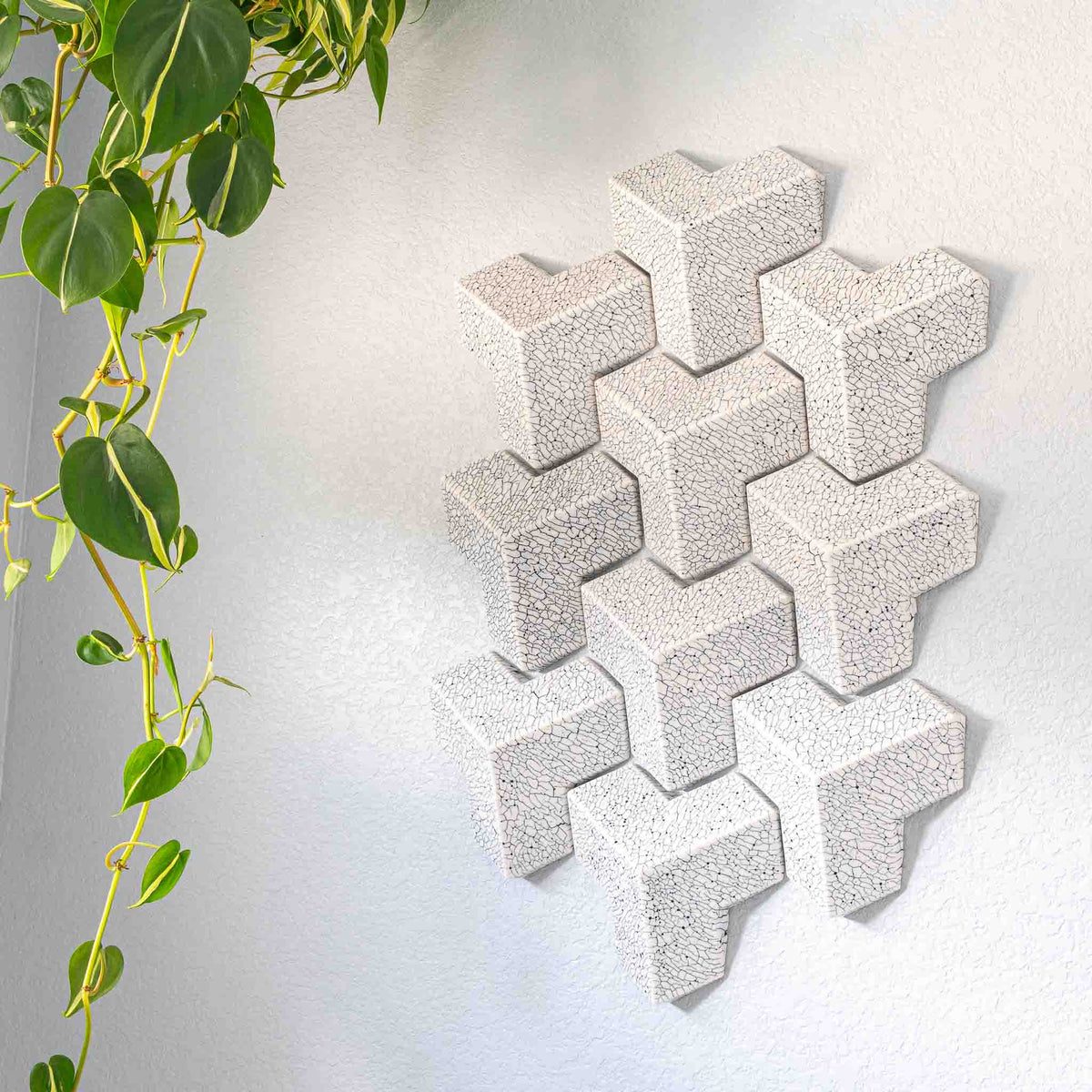 White Crackle Wall Piece
