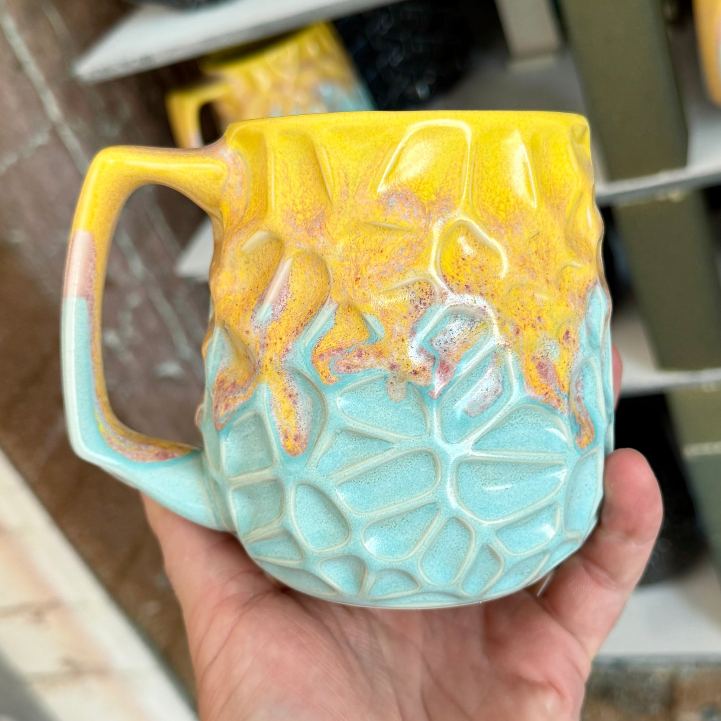 Second * 'Fire Coral' - 16oz Voronoi Mug
