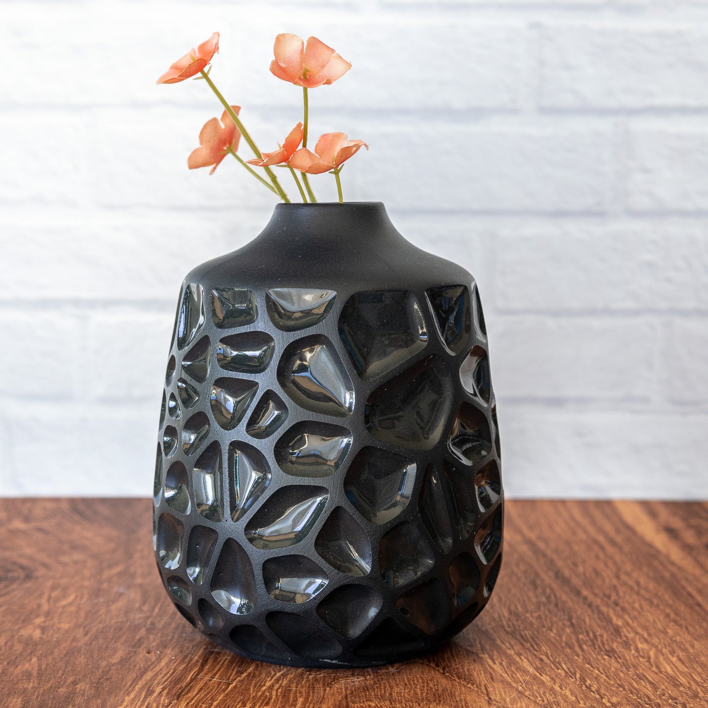 Matte and Glossy Black Bud Vase