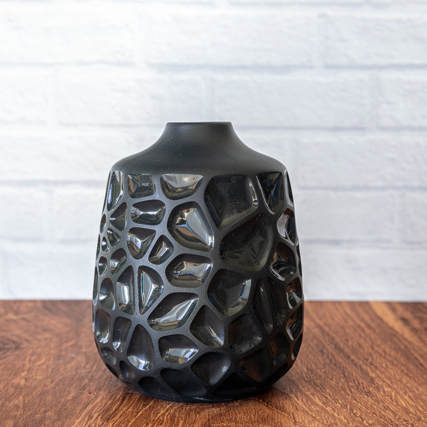 Matte and Glossy Black Bud Vase