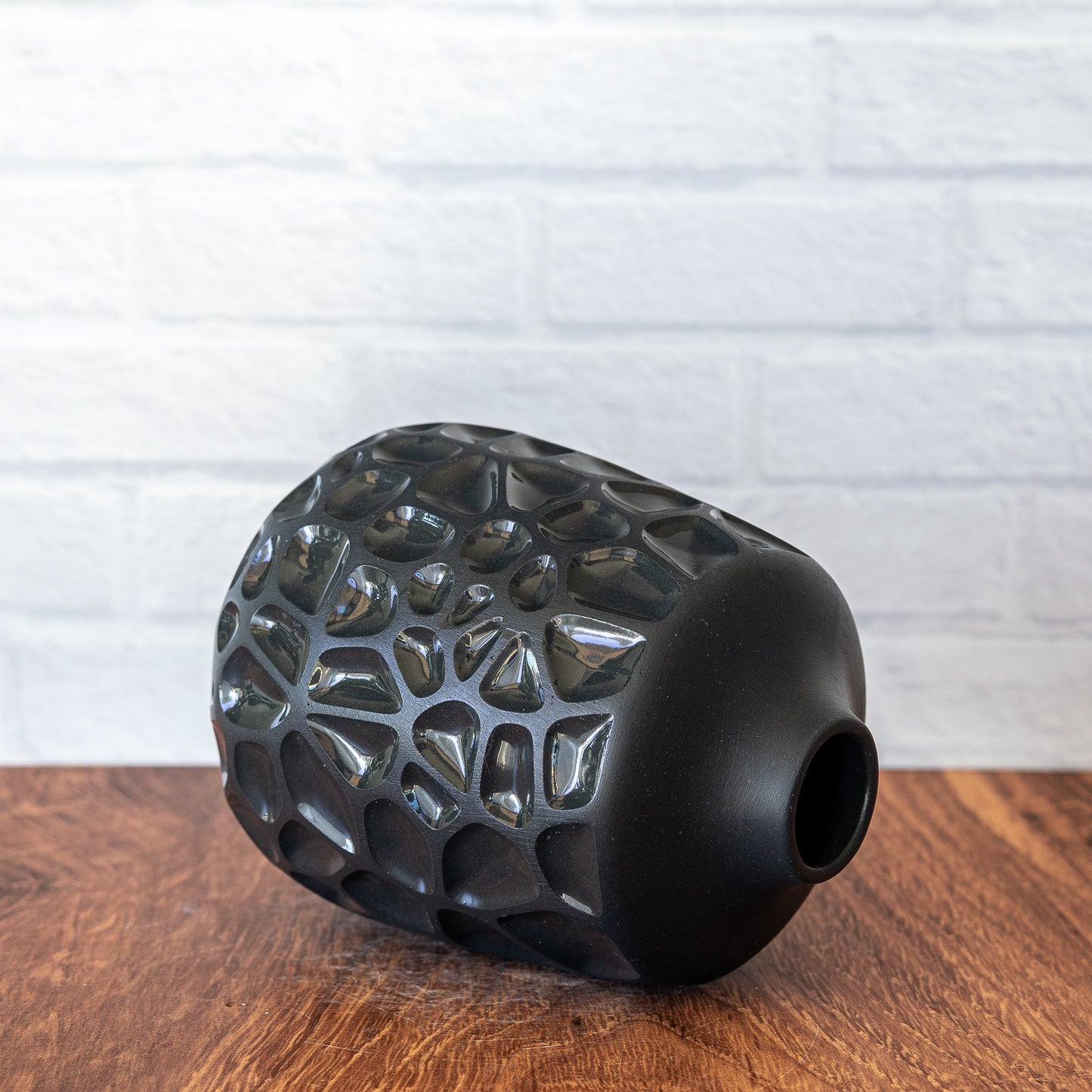 Matte and Glossy Black Bud Vase