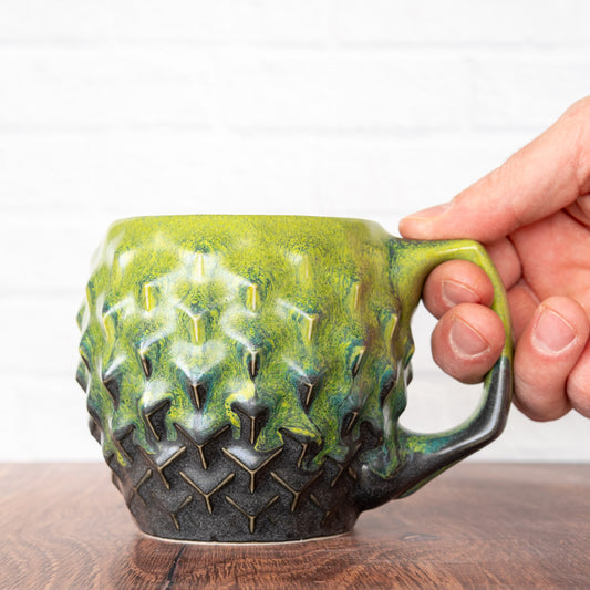 12oz 'Green Goblin' Cubes Mug