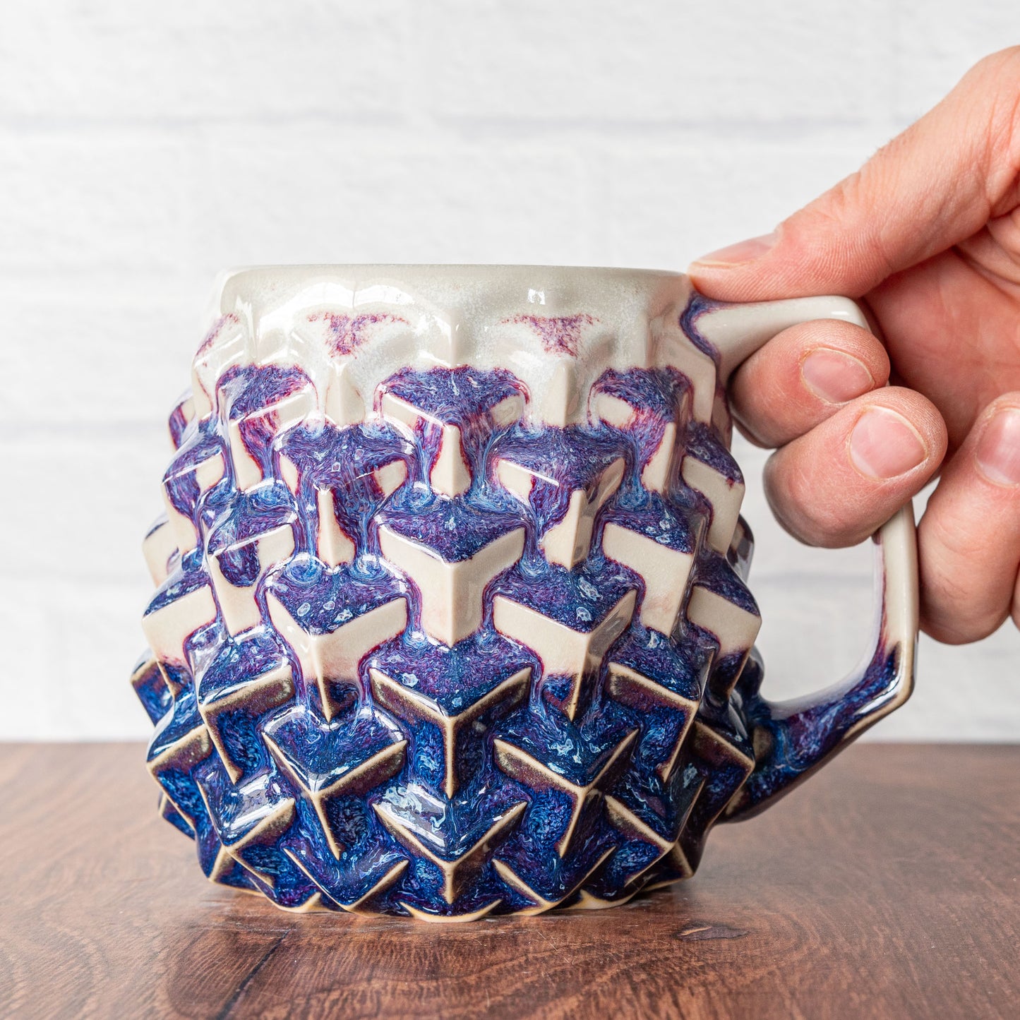 'Magenta Fire' Super Cubes 16oz Mug