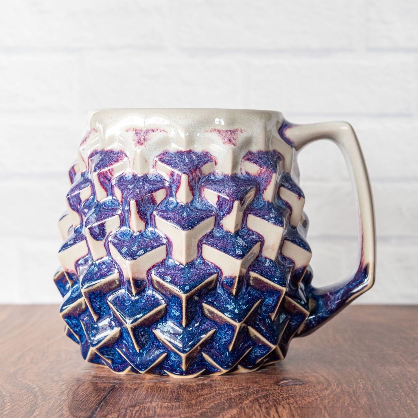 'Magenta Fire' Super Cubes 16oz Mug