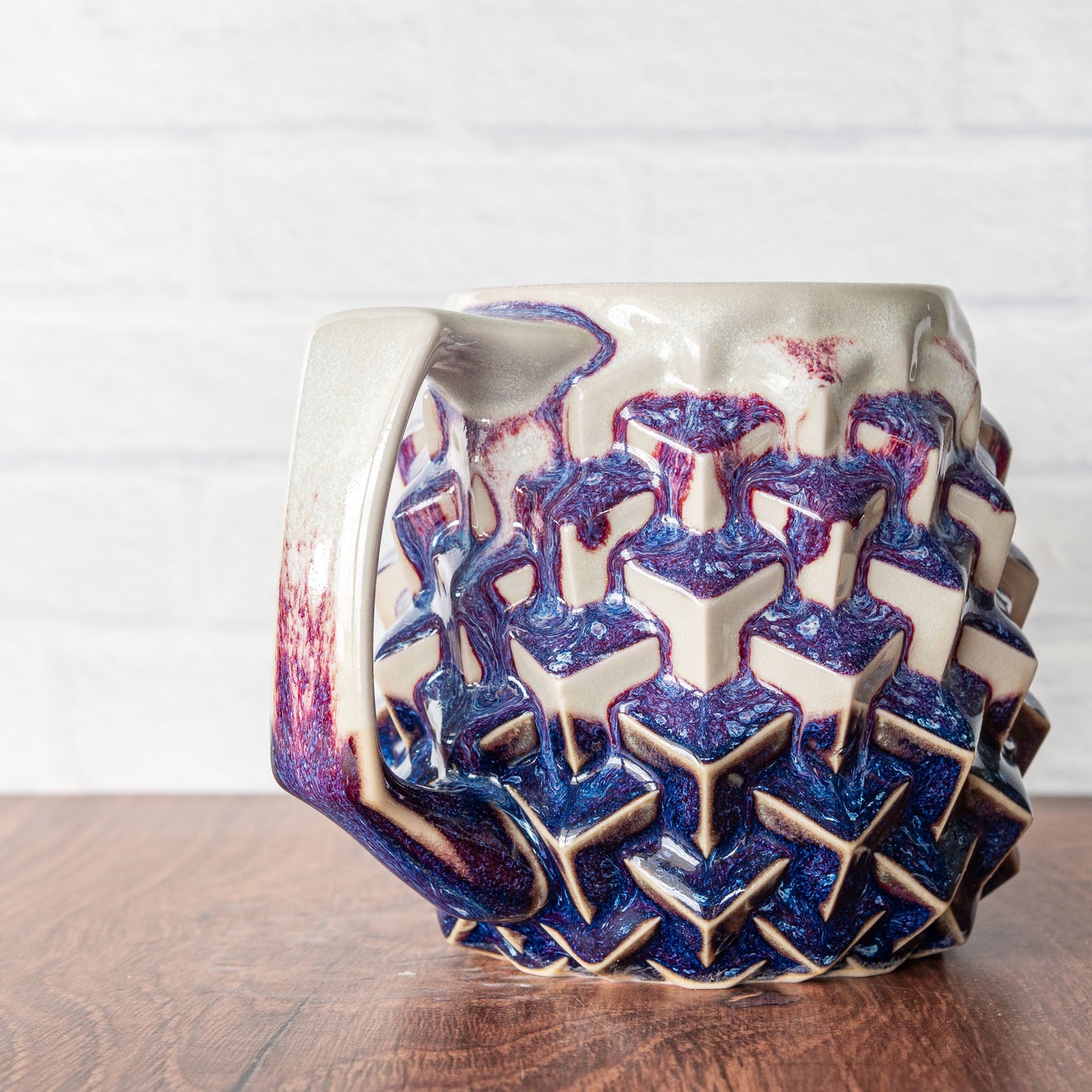 'Magenta Fire' Super Cubes 16oz Mug