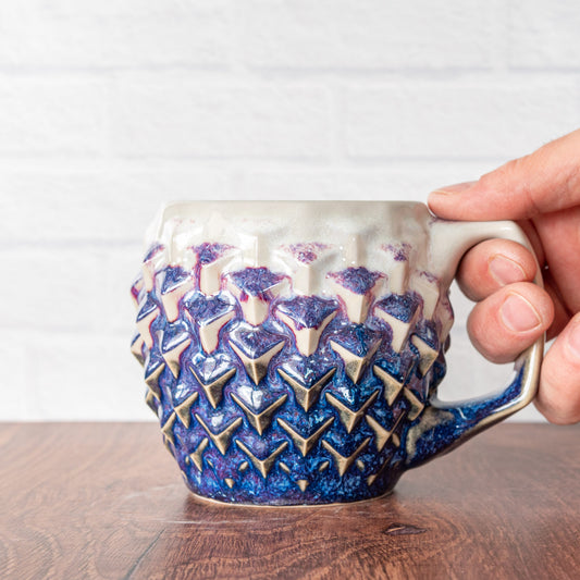 12oz 'Magenta Fire' Cubes Mug
