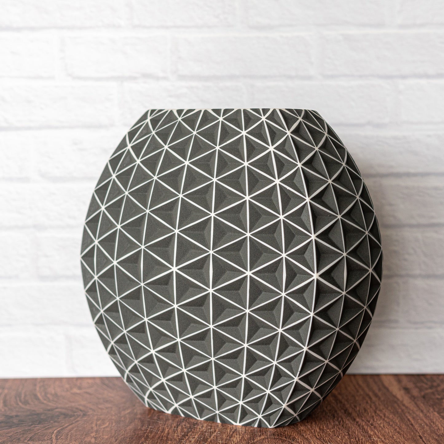 8" Isometric 'Matte Black' Vase