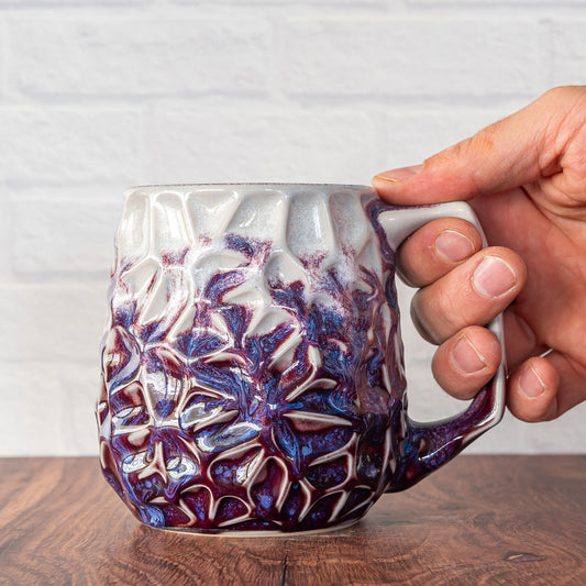 16oz 'Berry Frost' Voronoi Mug