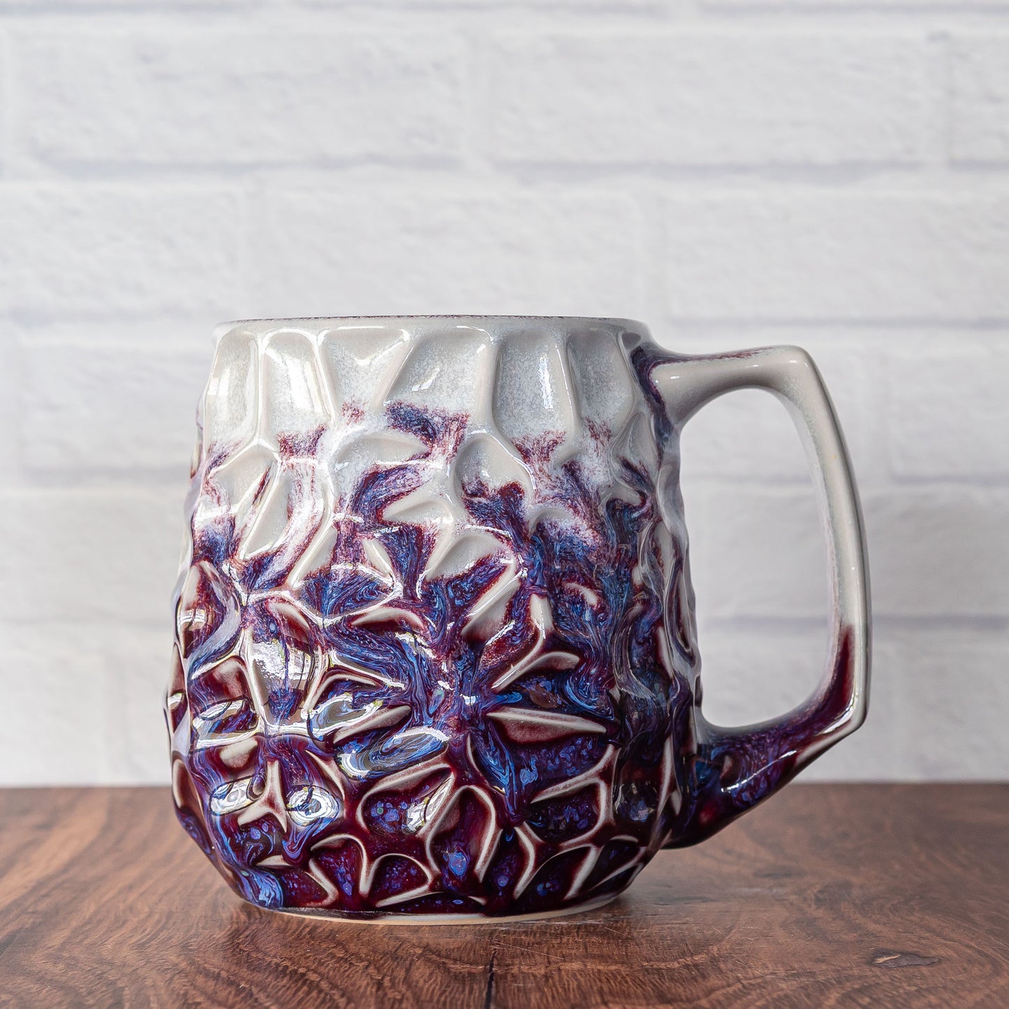16oz 'Berry Frost' Voronoi Mug