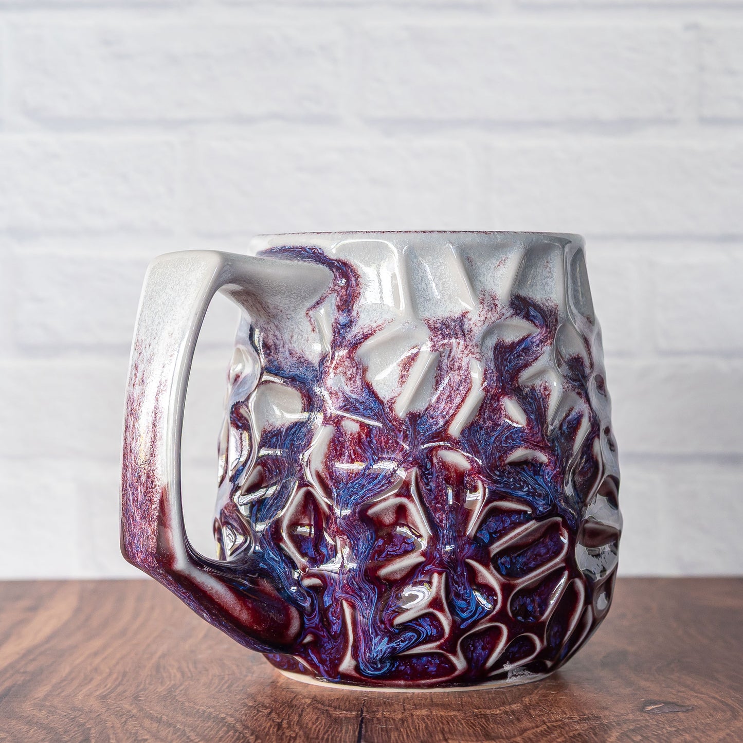 16oz 'Berry Frost' Voronoi Mug