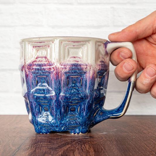 20oz 'Magenta Fire' Squares Mug