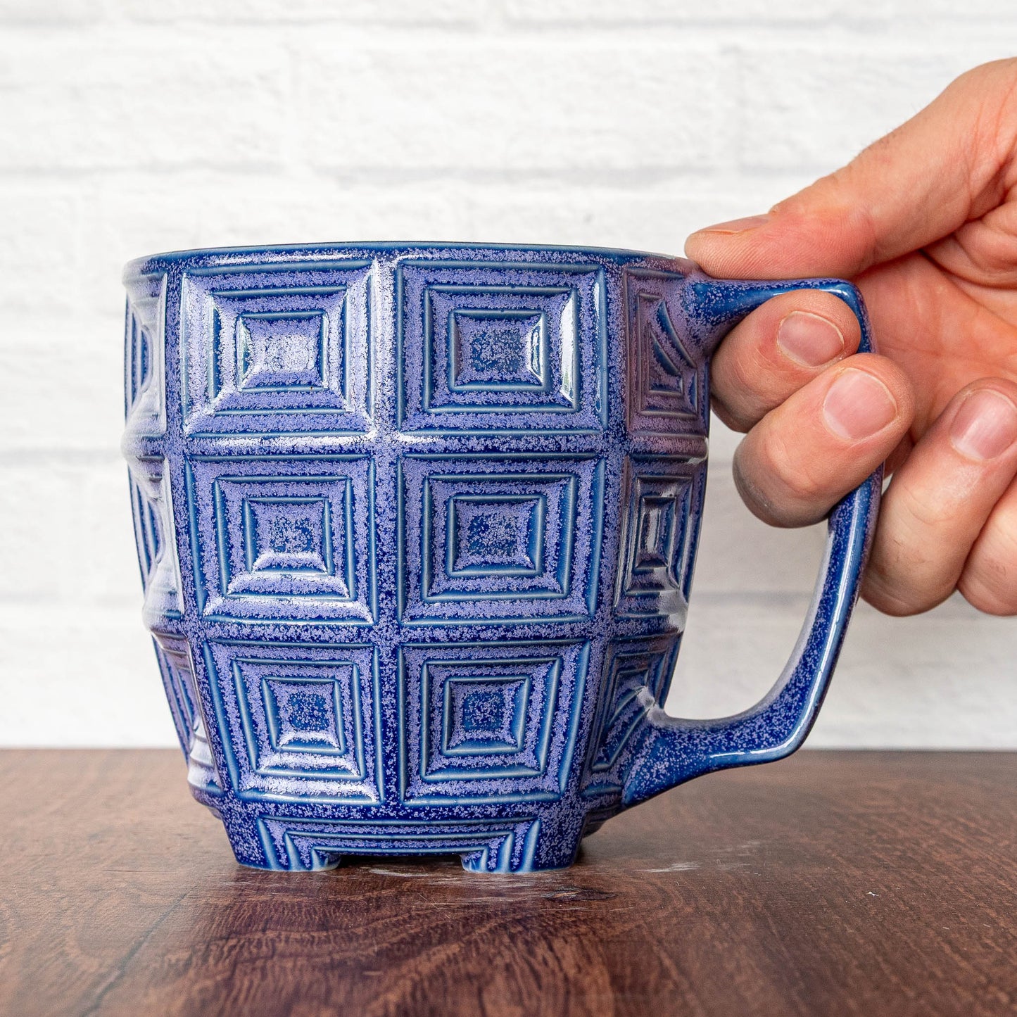 20oz 'Lavender Teadust' Squares Mug