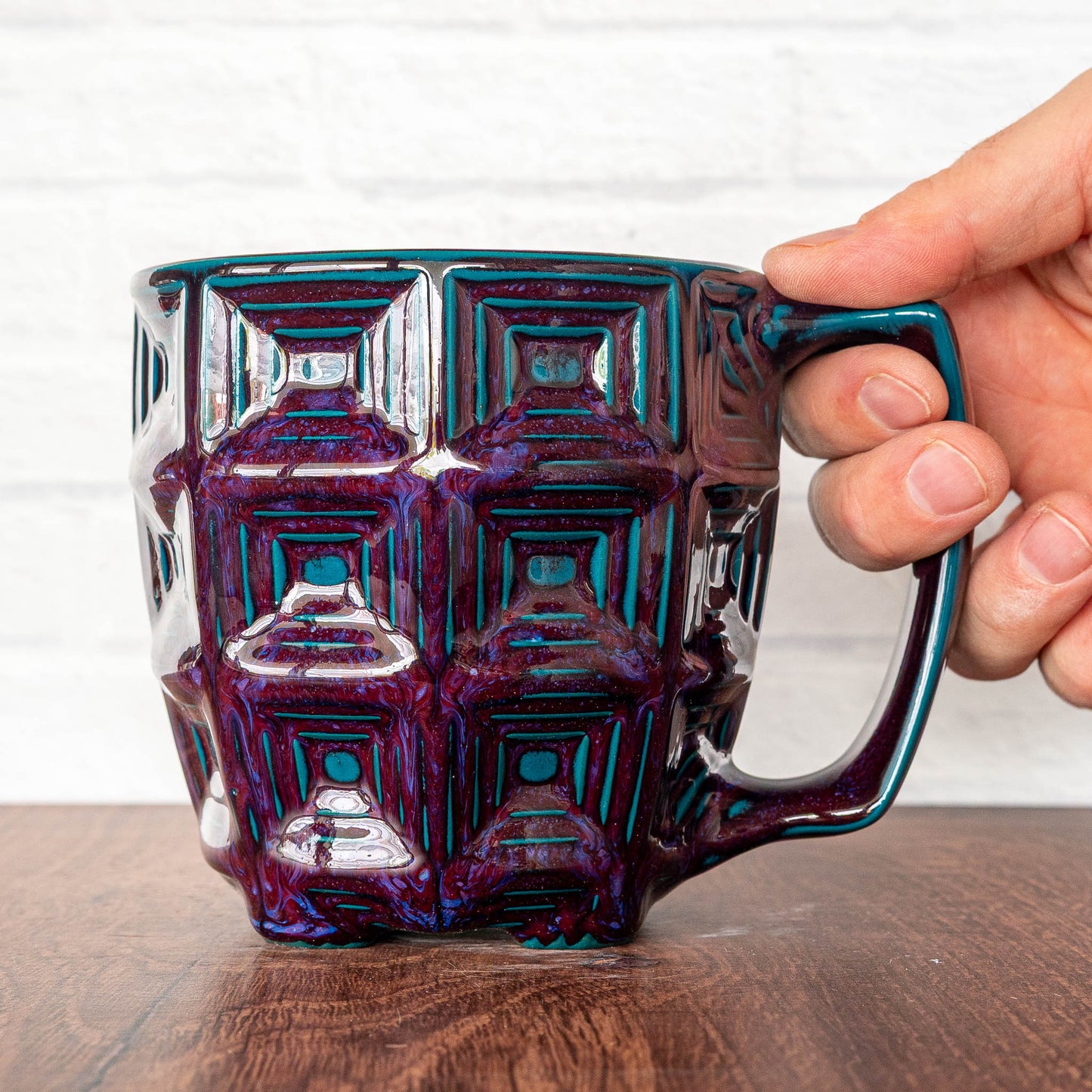 20oz 'Dragon Blood' Squares Mug