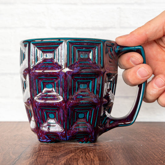 20oz 'Dragon Blood' Squares Mug
