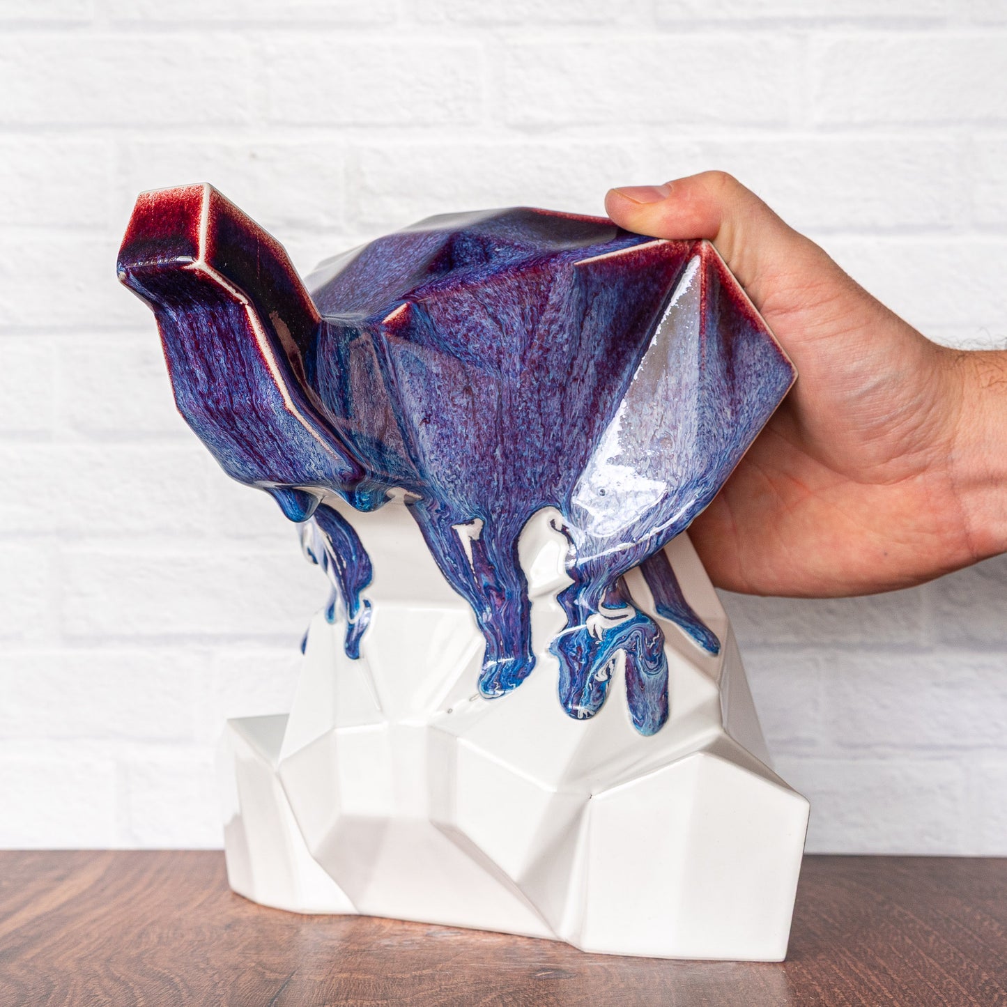 Large 'Drips on White' Elephant