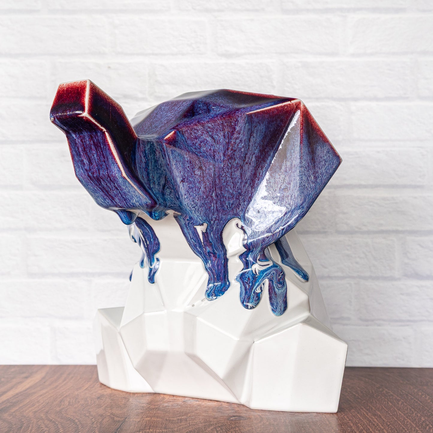 Large 'Drips on White' Elephant