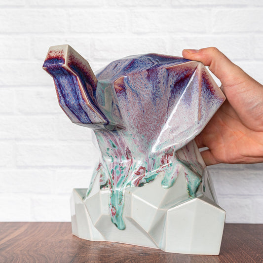 Large 'Drips on Celadon' Elephant