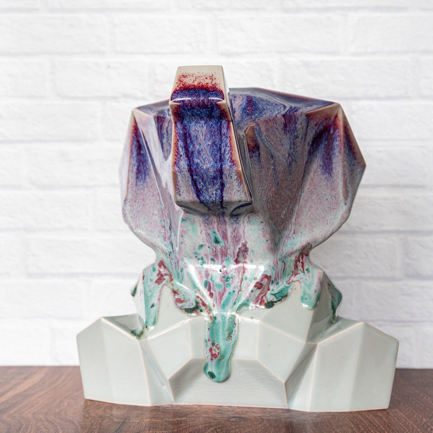 Large 'Drips on Celadon' Elephant