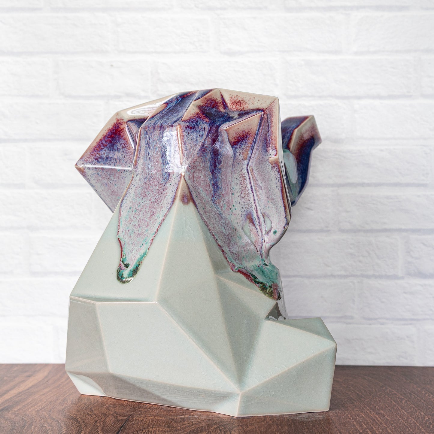 Large 'Drips on Celadon' Elephant