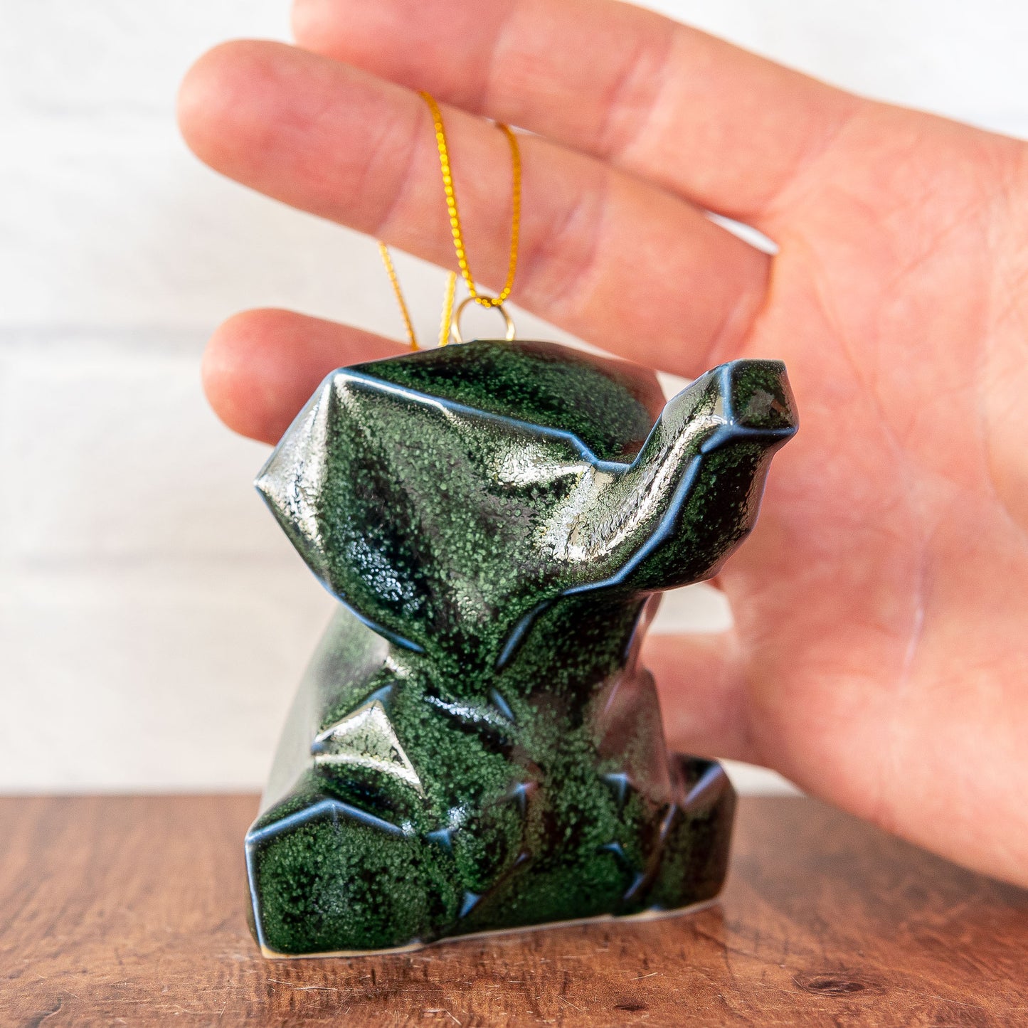 'Duckweed' Elephant Ornament