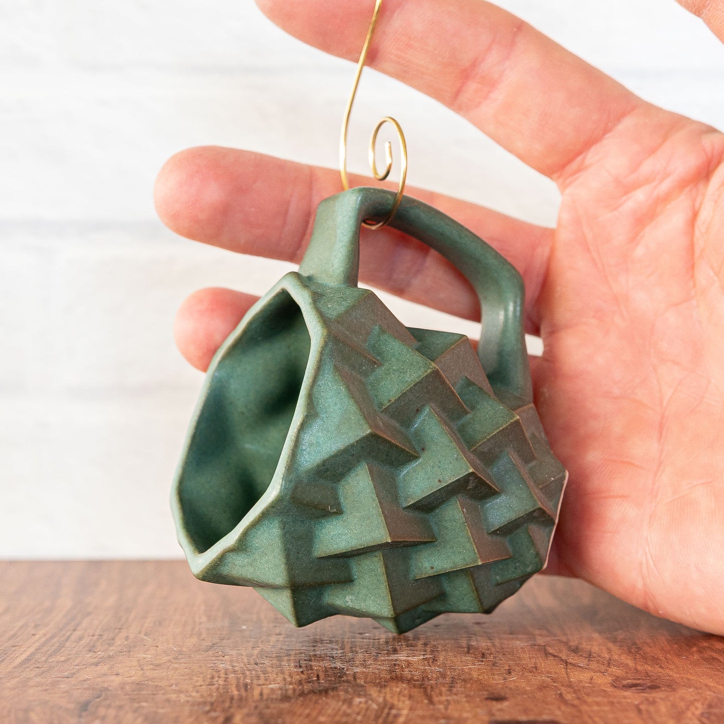 'Jade Matte' Mini Mug Ornament