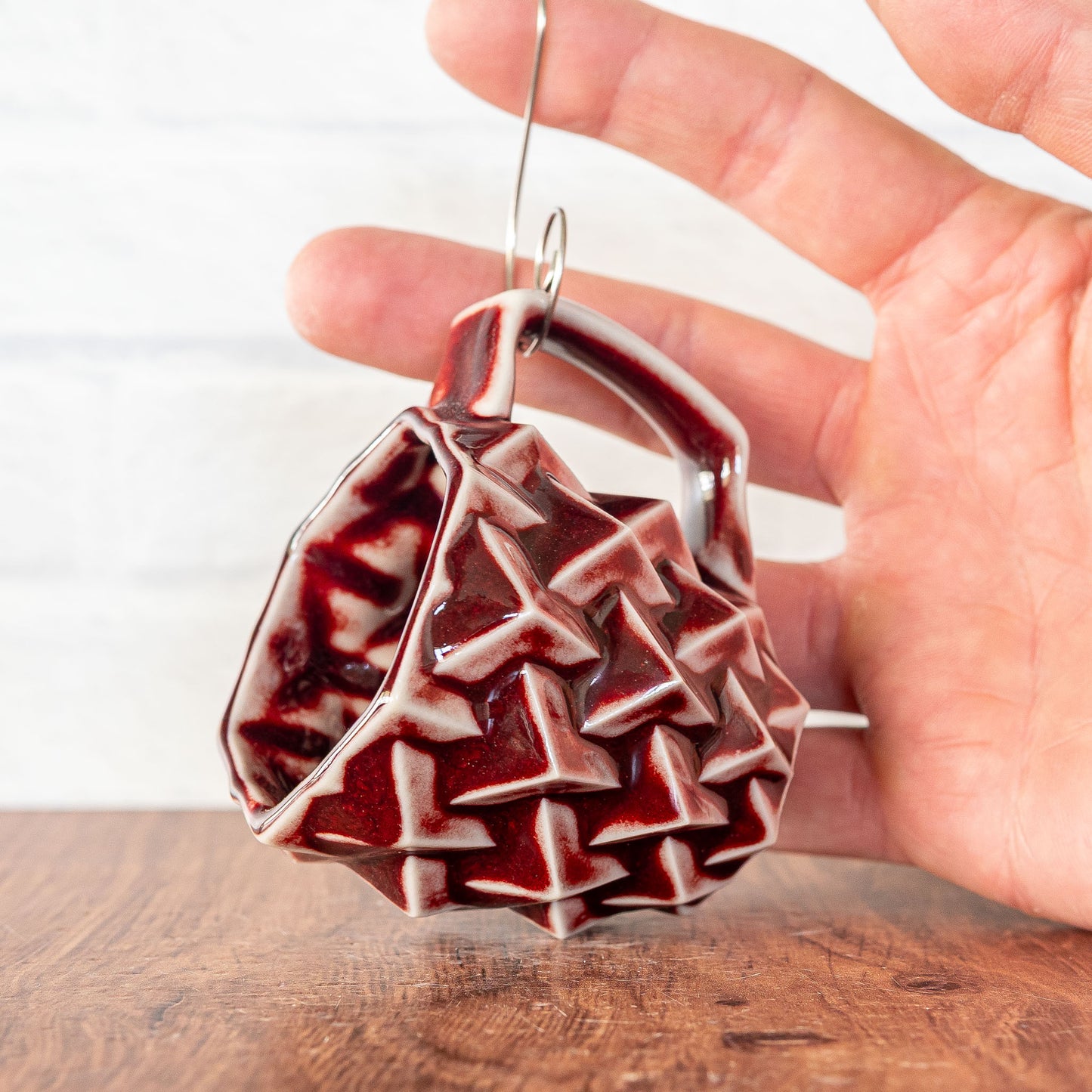 'Cranberry Red' Mini Mug Ornament