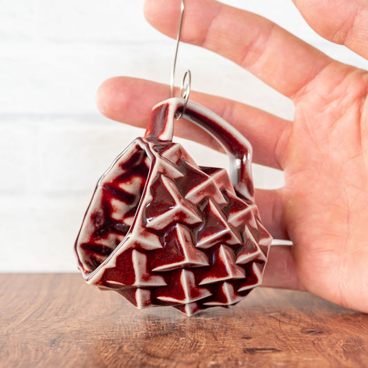 'Cranberry Red' Mini Mug Ornament