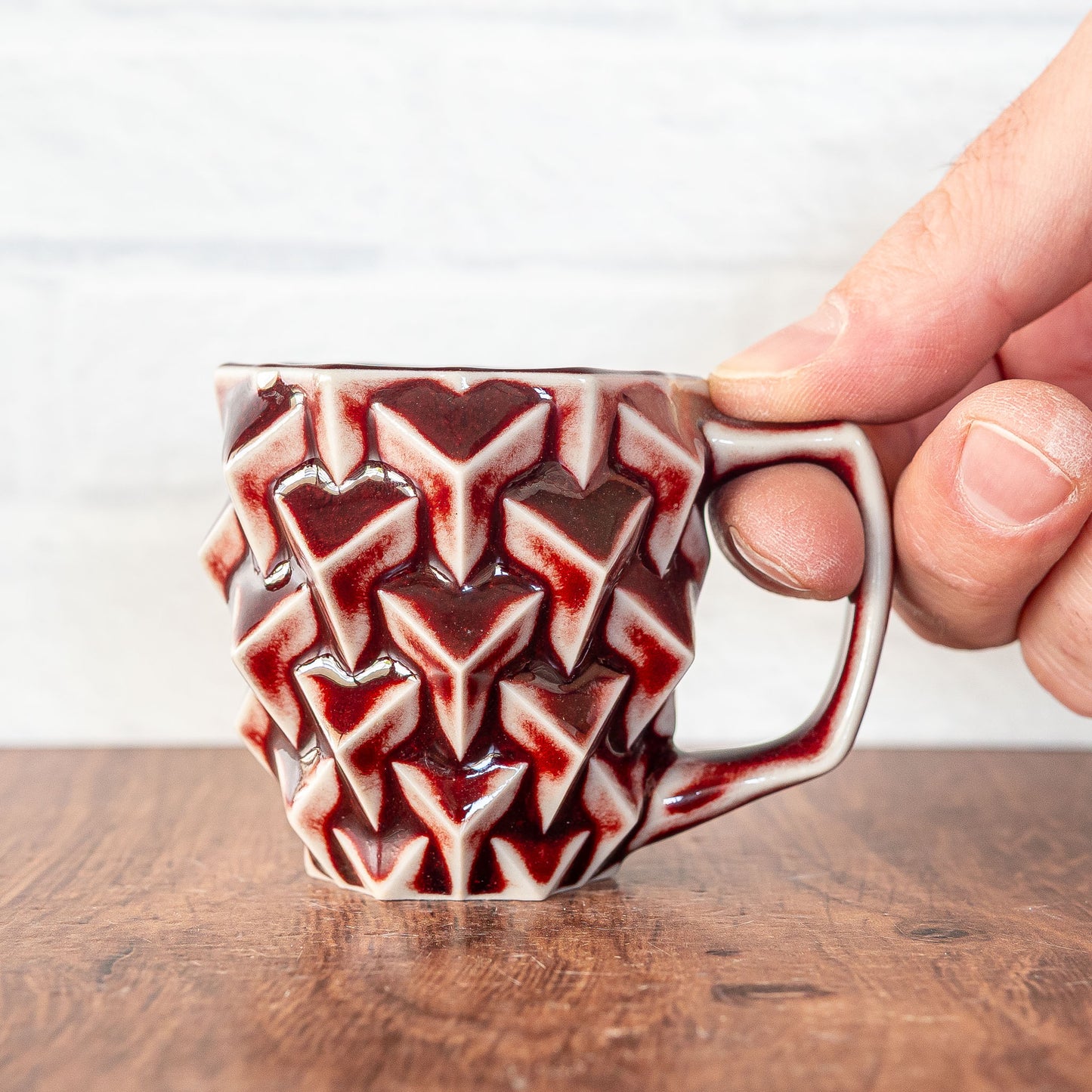 'Cranberry Red' Mini Mug Ornament