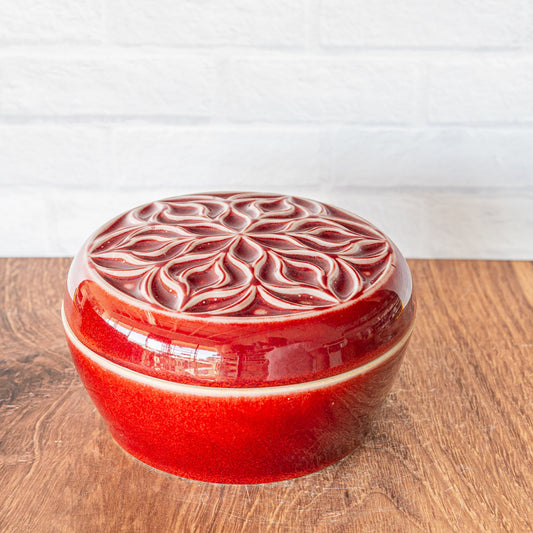 'Copper Red' Lidded Jar