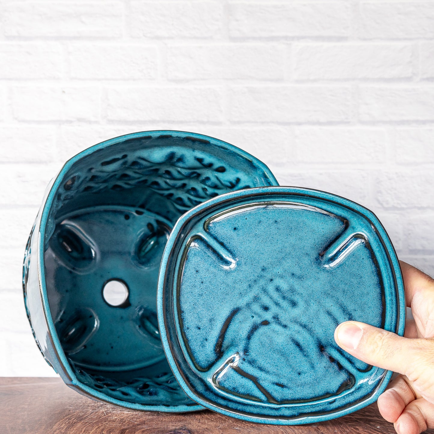 'Midnight Surf' 8" Wide Planter