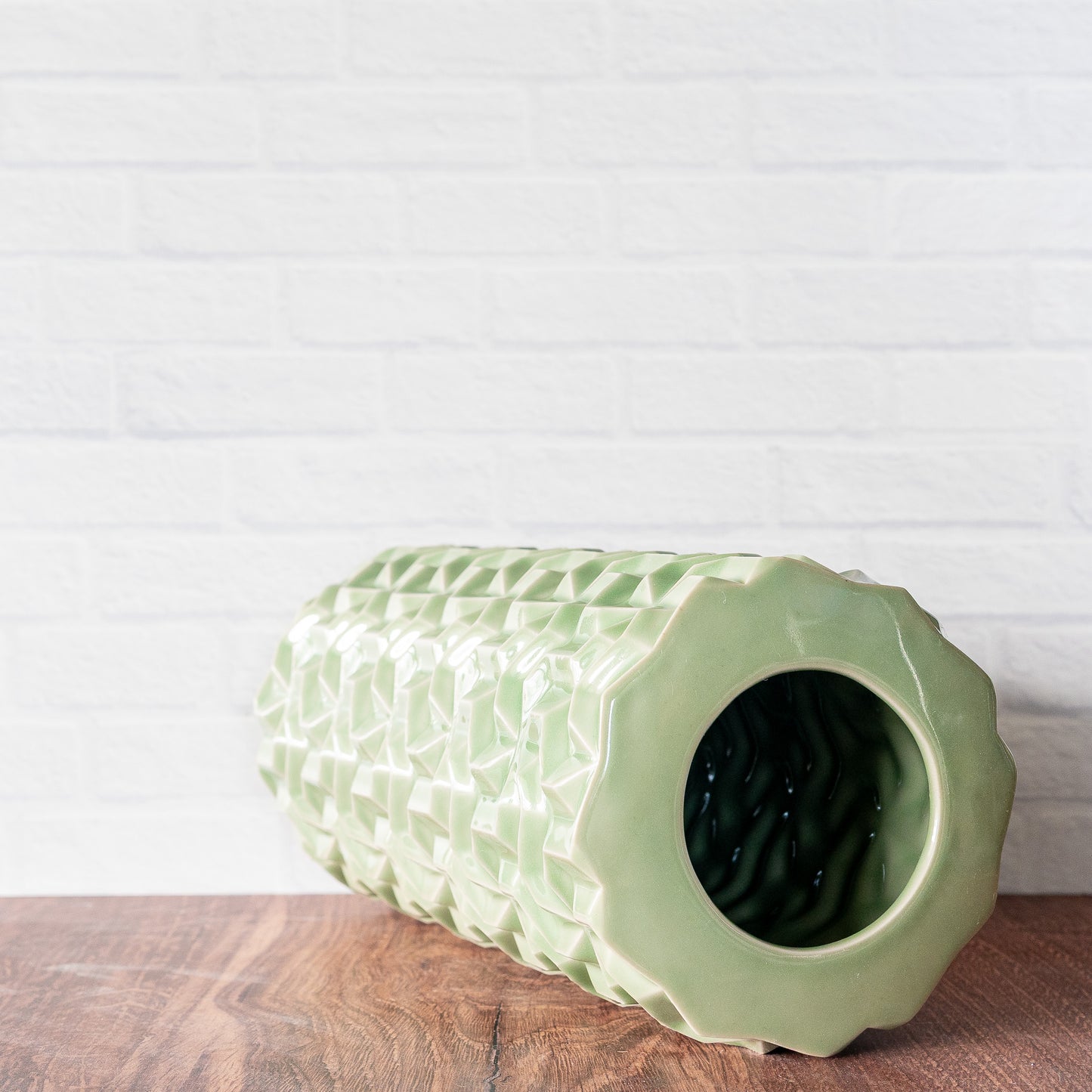 'Green Celadon' Triweave Vase