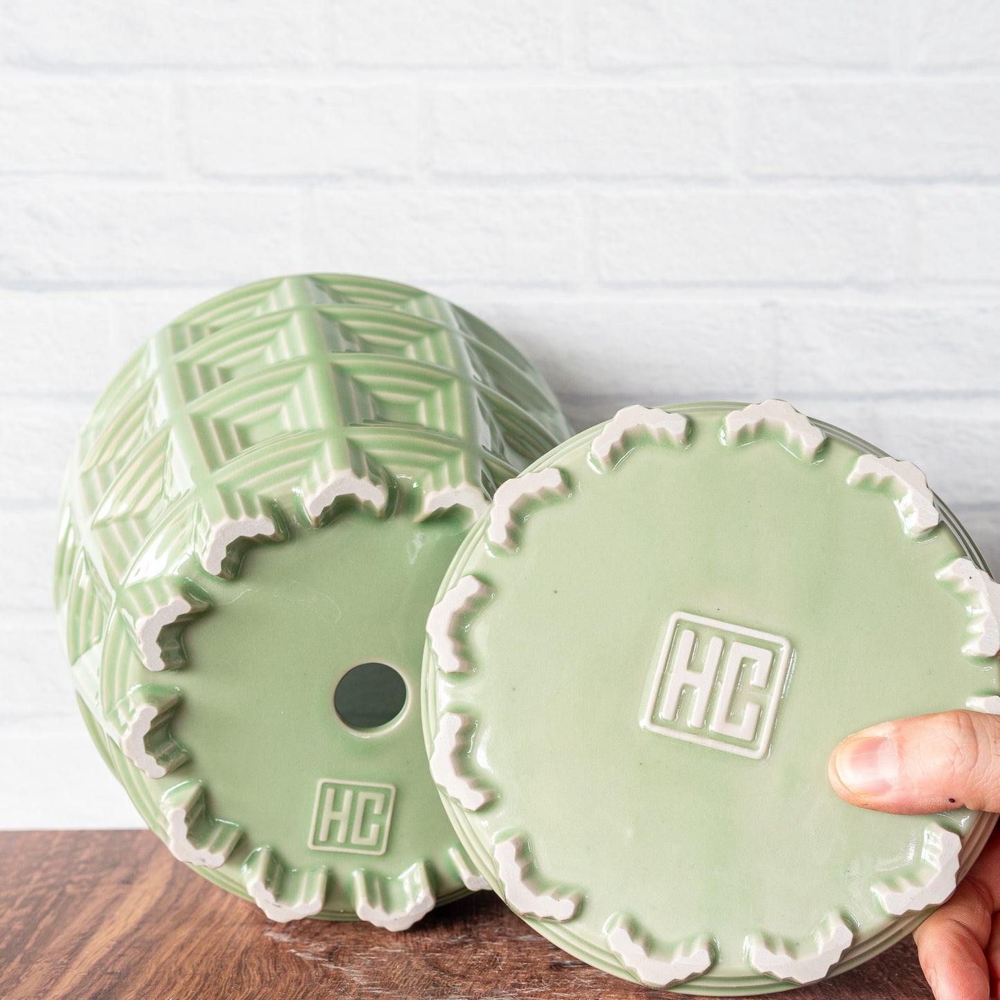 'Green Celadon' Pantheon Planter