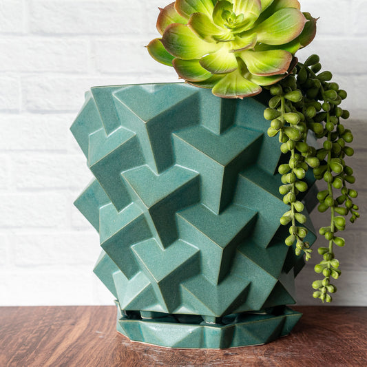 'Jade Matte' Mega Cubes Planter