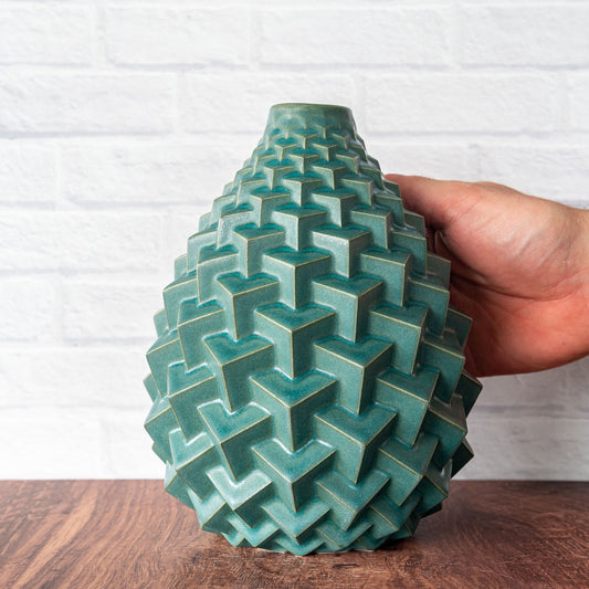 'Jade Matte' Cubes Vase