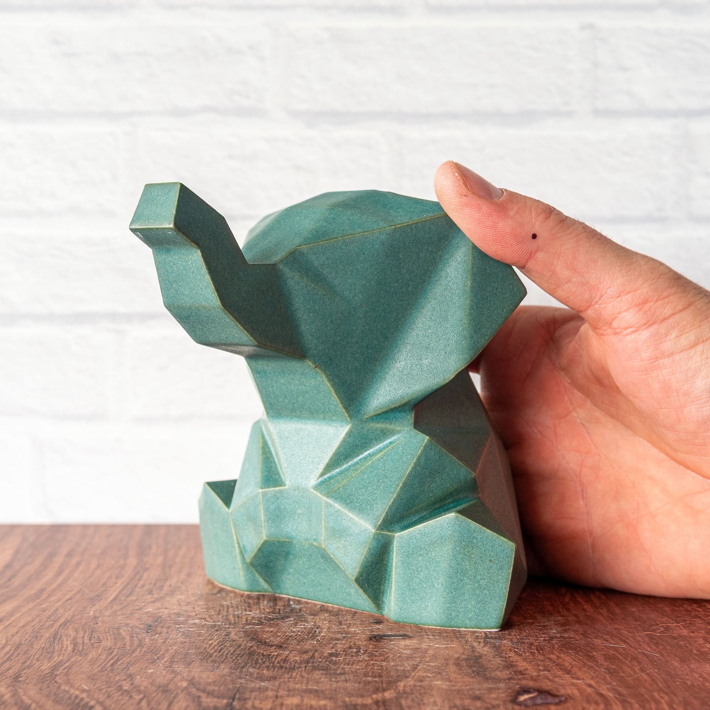 Medium 'Jade Matte' Elephant