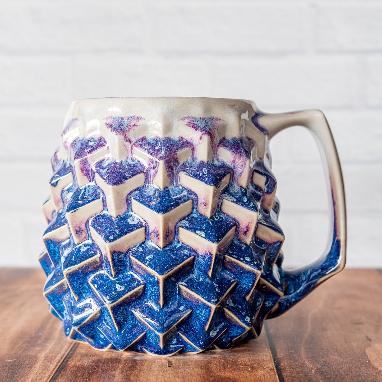 'Magenta Fire' Super Cubes 16oz Mug