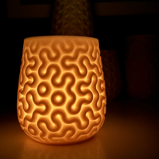 Brain Coral Translucent Candle Holder